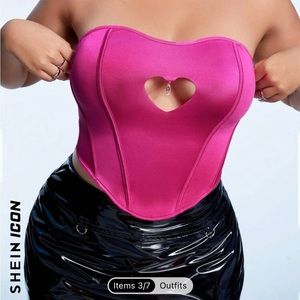 Pink top with heart shape cut